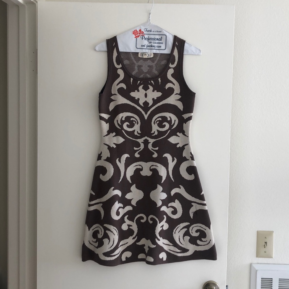 Pink Rose White & Beige Dress